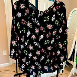 Floral work blouse